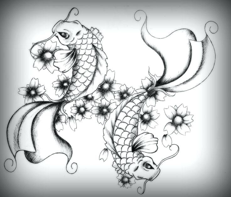 736x629 Tattoo Designs Drawing At Free For Personal Use Tattoo Sketch - Geometric Fish Drawing
