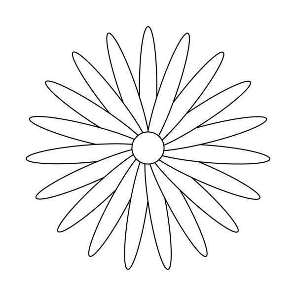 600x600 Free Stock Photos - Geometric Flower Drawing