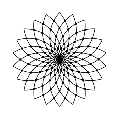 400x400 Geometric Flower - Geometric Flower Drawing