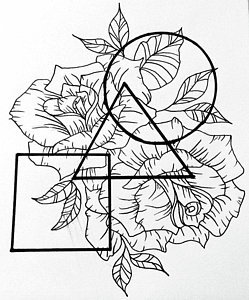 249x300 Geometric Flower Drawings Fine Art America - Geometric Flower Drawing