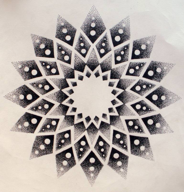 770x805 Geometric Flower Drawing - Geometric Flower Drawing