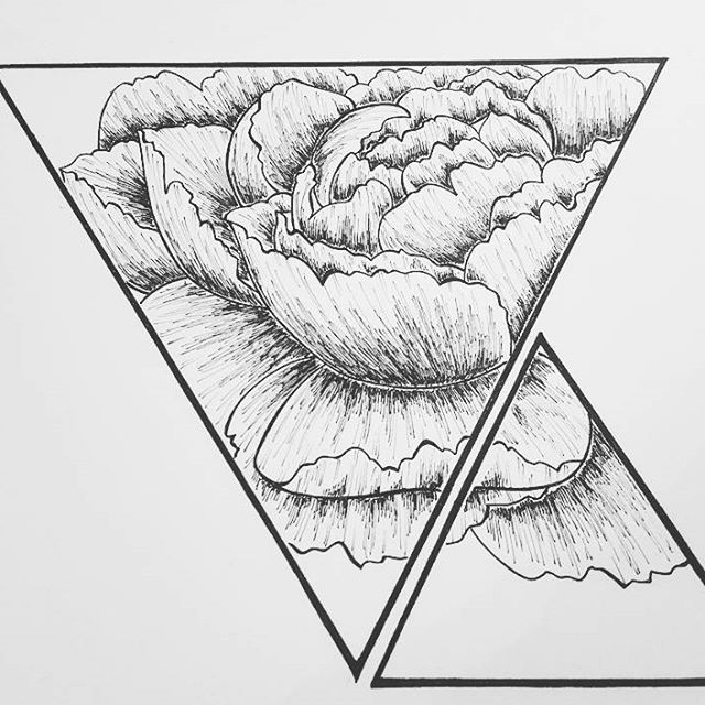 Geometric Flower Drawing at Explore collection of