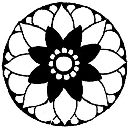 252x251 Creative Flower Drawings - Geometric Flower Drawing