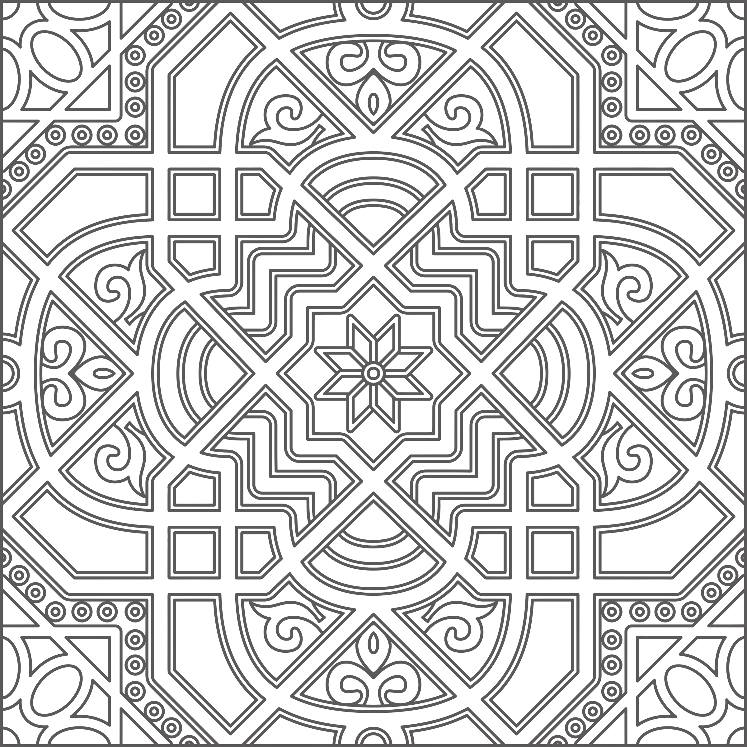 2400x2400 Clipart - Geometric Line Drawing