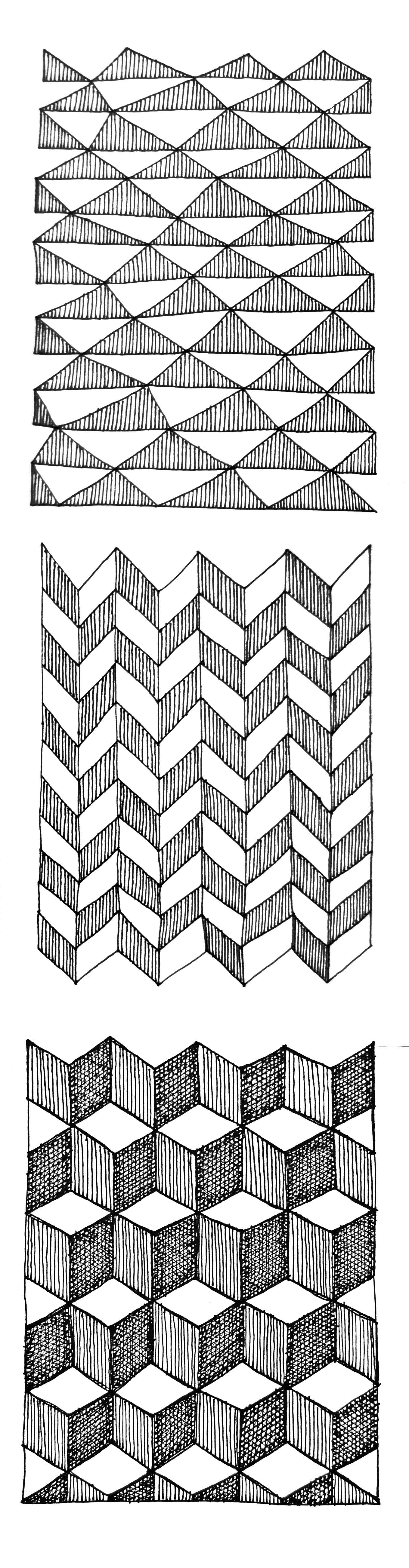 1359x5215 Geometric - Geometric Patterns Drawing