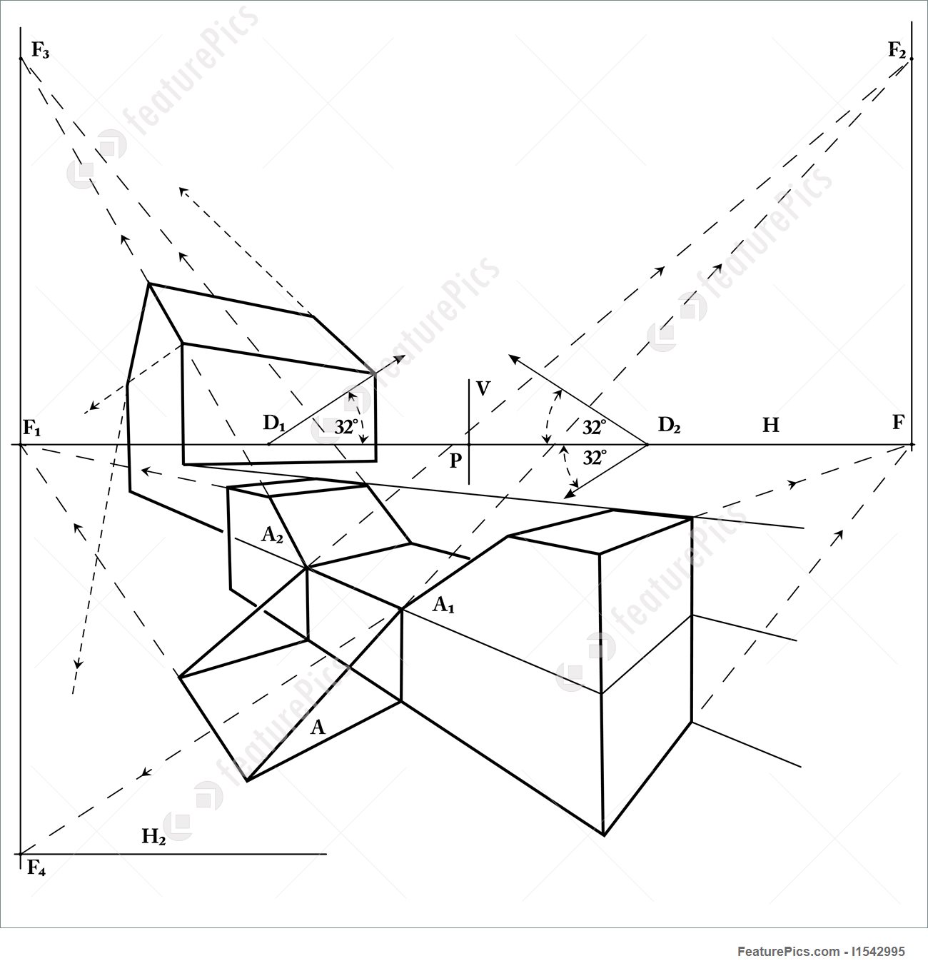 1300x1360 illustration of geometrical drawing - Geometrical Drawing
