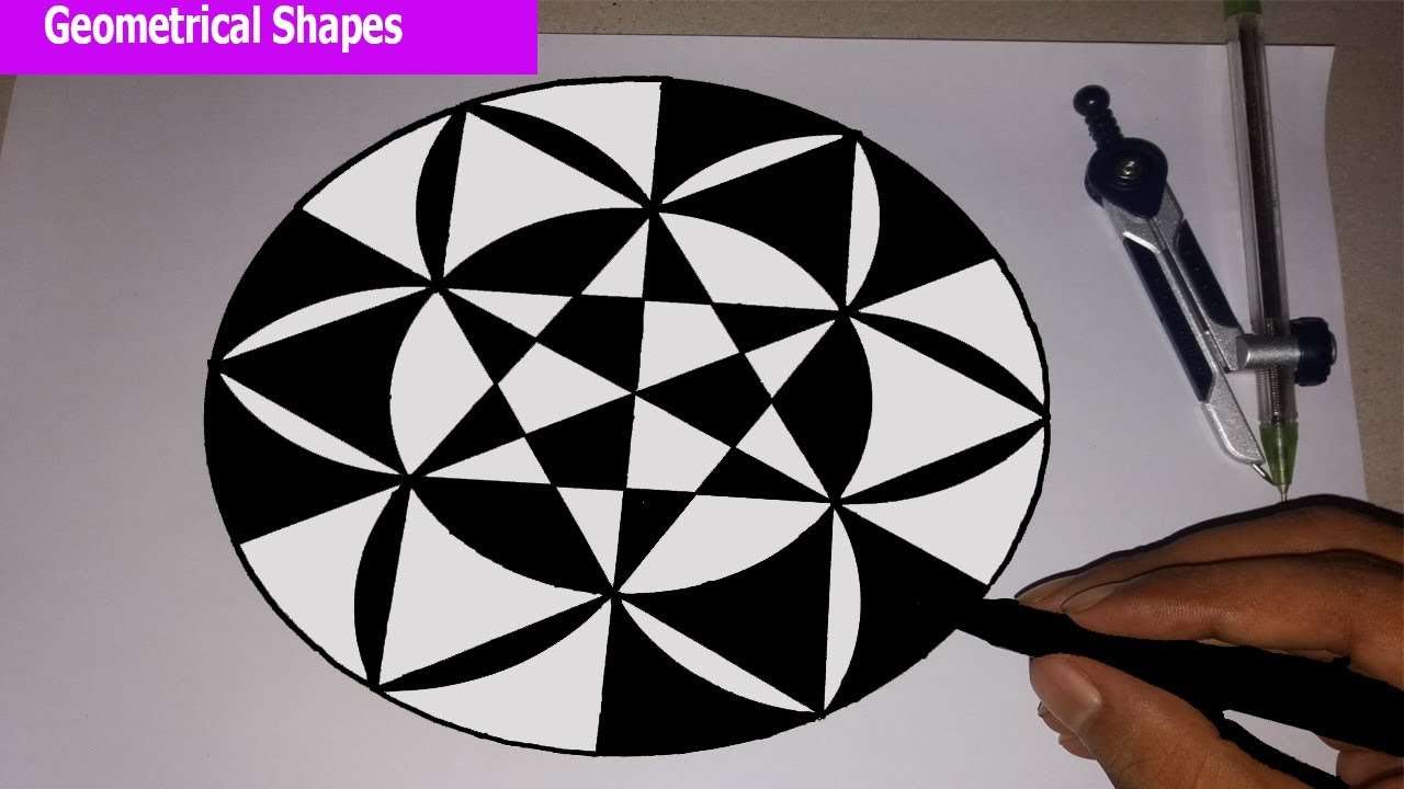 geometrical shapes drawing easy