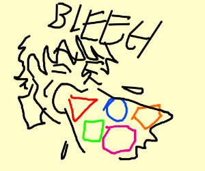 300x250 sick kid vomiting colorful geometrical shapes drawing - Geometrical Shapes Drawing