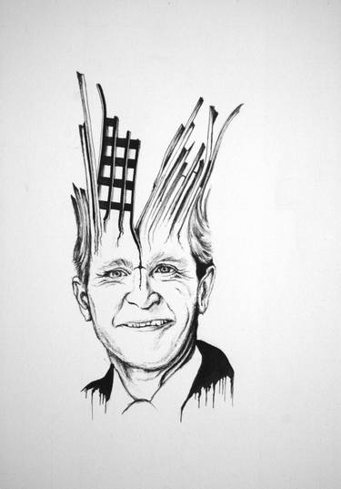 375x537 Bush Drawing - George Bush Drawing