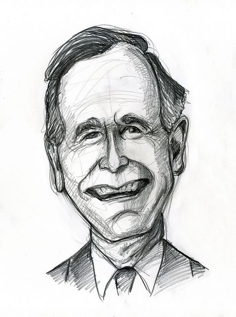 George Bush Drawing at PaintingValley.com | Explore collection of ...