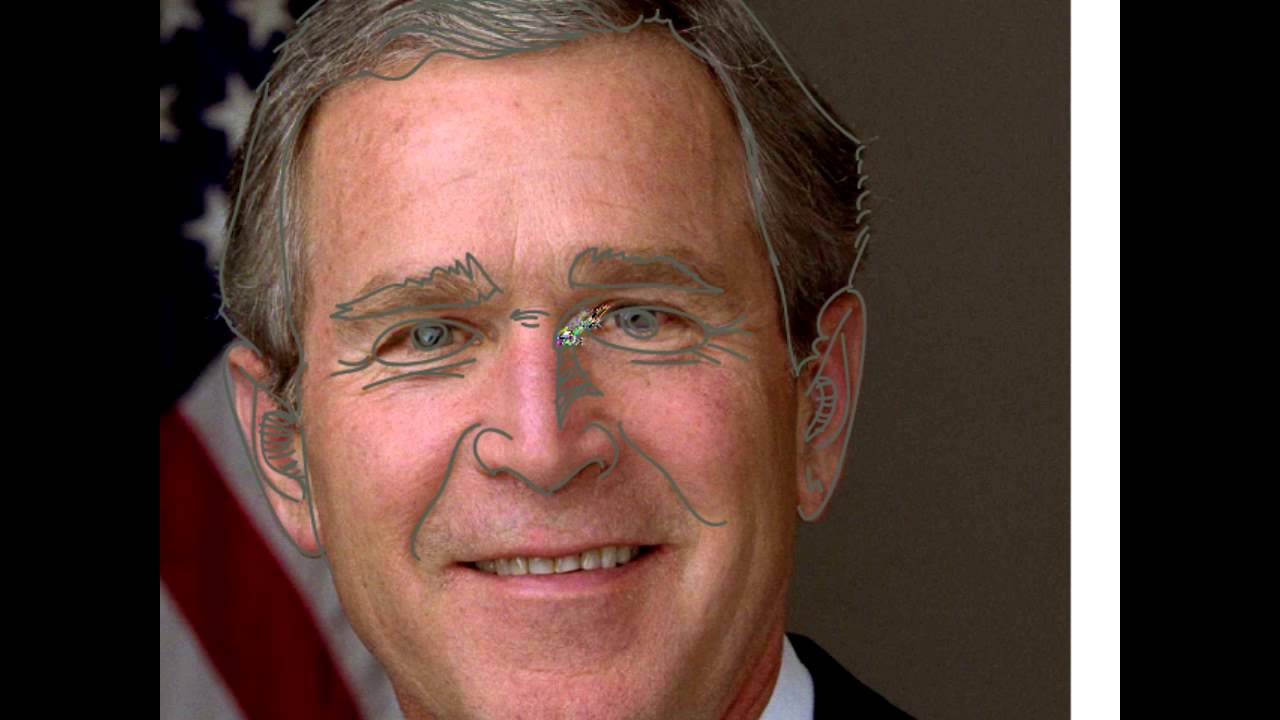 1280x720 very cool george w bush line drawing tutorial - George Bush Drawing