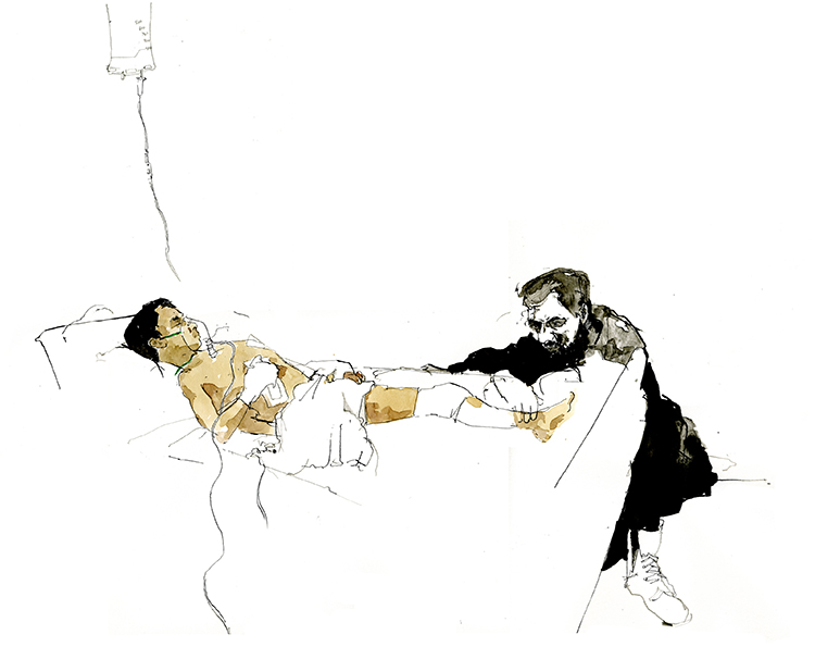 750x595 George Butler Reportage Illustration People Of Print - George Drawing