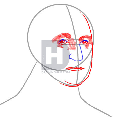 455x472 how to draw george washington, step - George Drawing