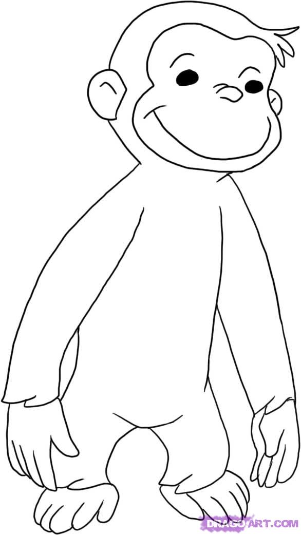 586x1042 how to draw curious george, step - George Drawing