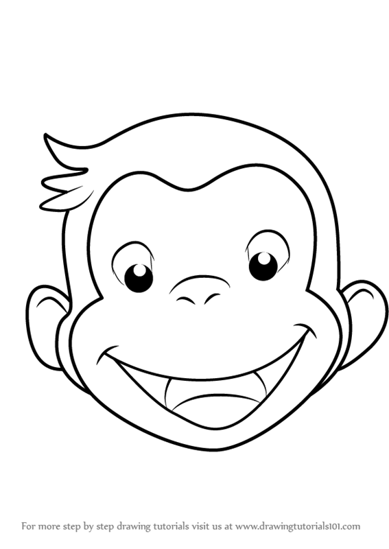 567x800 learn how to draw curious george face - George Drawing