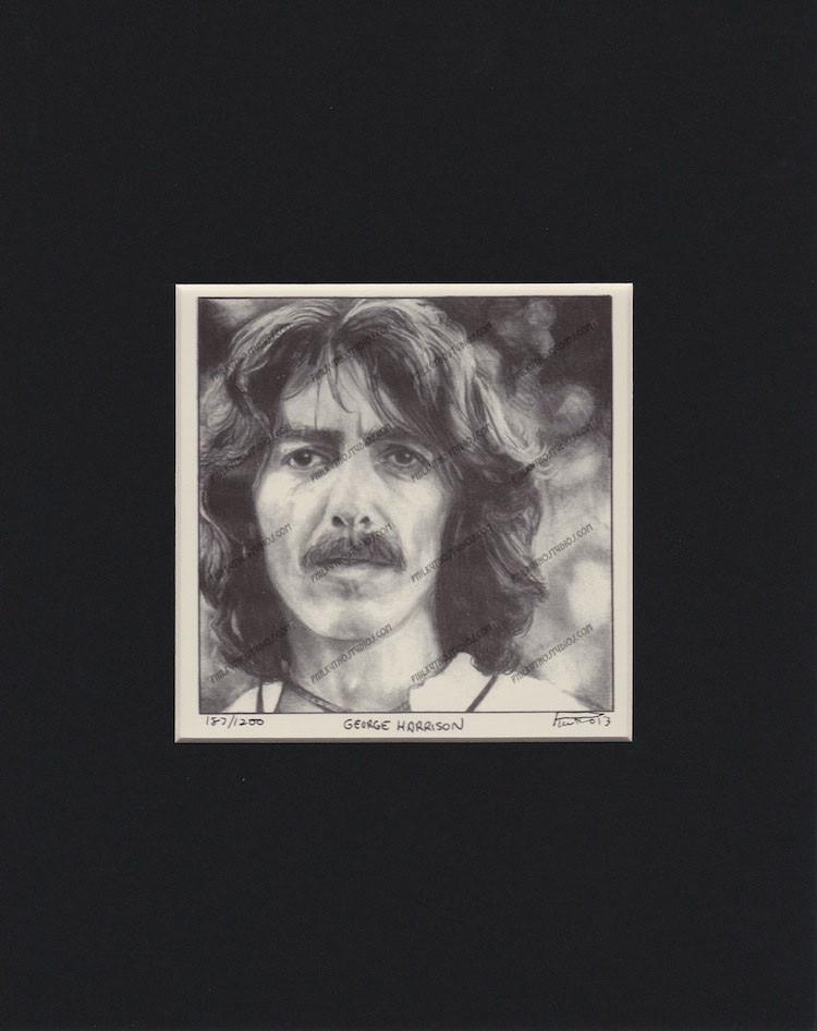 750x946 george harrison drawing phil kutno studios - George Harrison Drawing