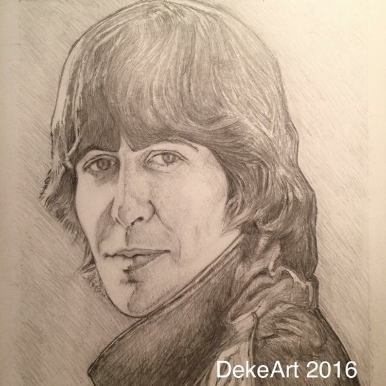 794x794 george harrison drawing etsy - George Harrison Drawing