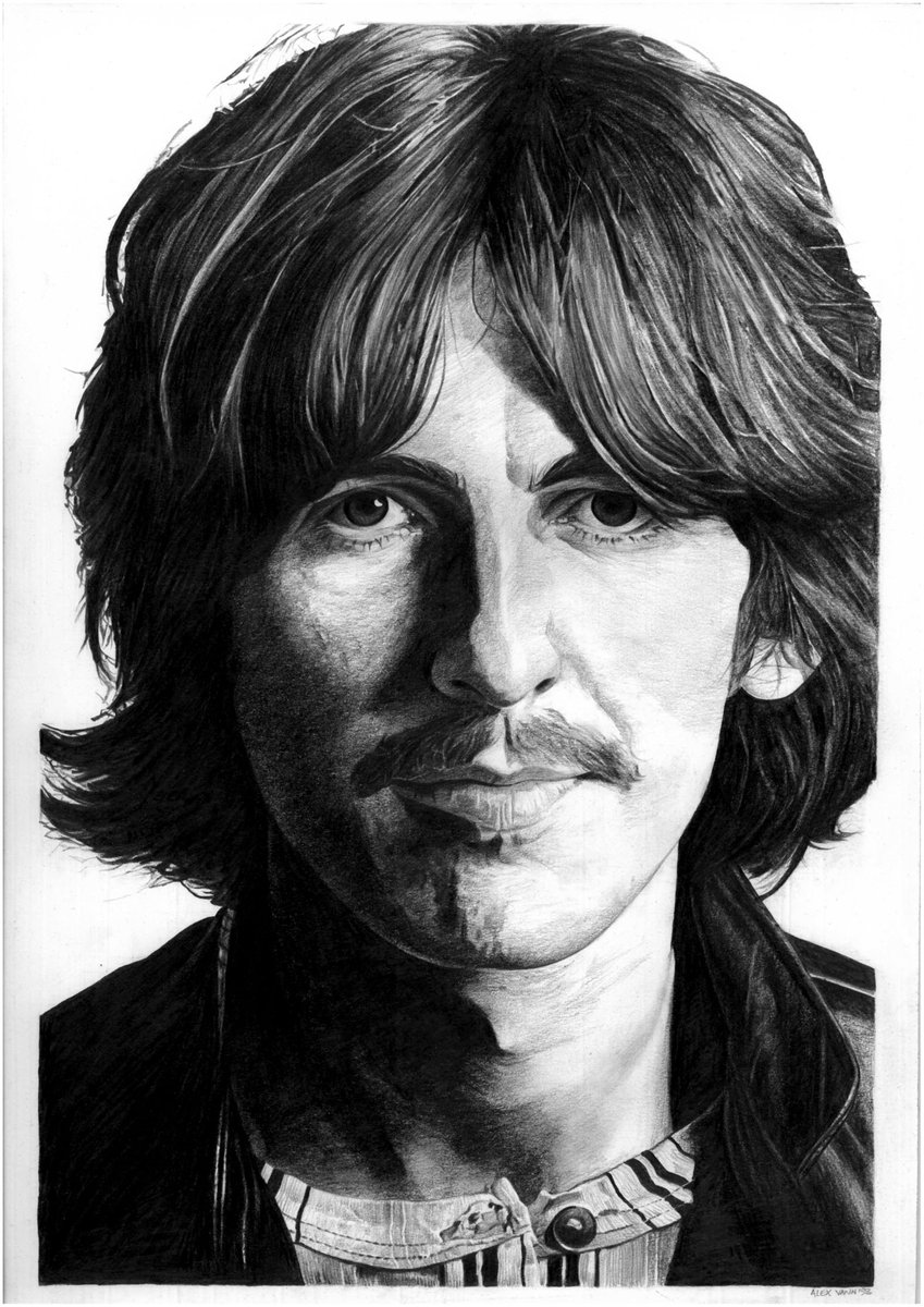 849x1200 george harrison on twitter vann my - George Harrison Drawing