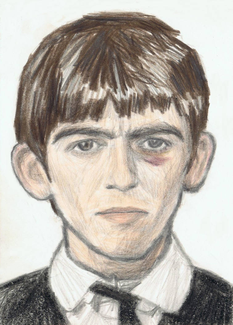 756x1057 george harrison with a black eye - George Harrison Drawing