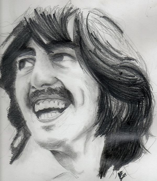 600x691 harrison's smile drawing - George Harrison Drawing