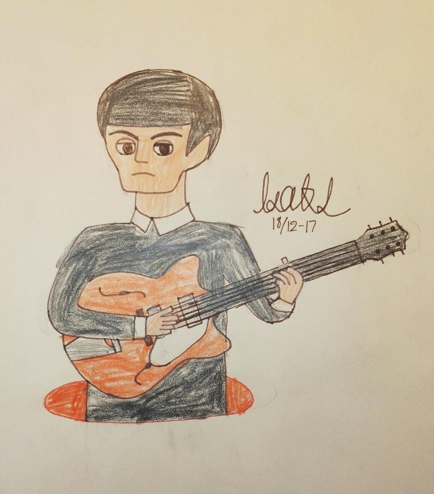 1448x1649 the third drawing in my beatles miniseries, george harrison! i - George Harrison Drawing