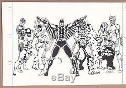 250x175 george perez original art inhumans with quicksilver drawingcommission - George Perez Drawing