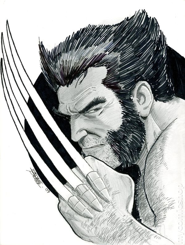 600x796 George Perez Wolverine Sketch Comic Books - George Perez Drawing