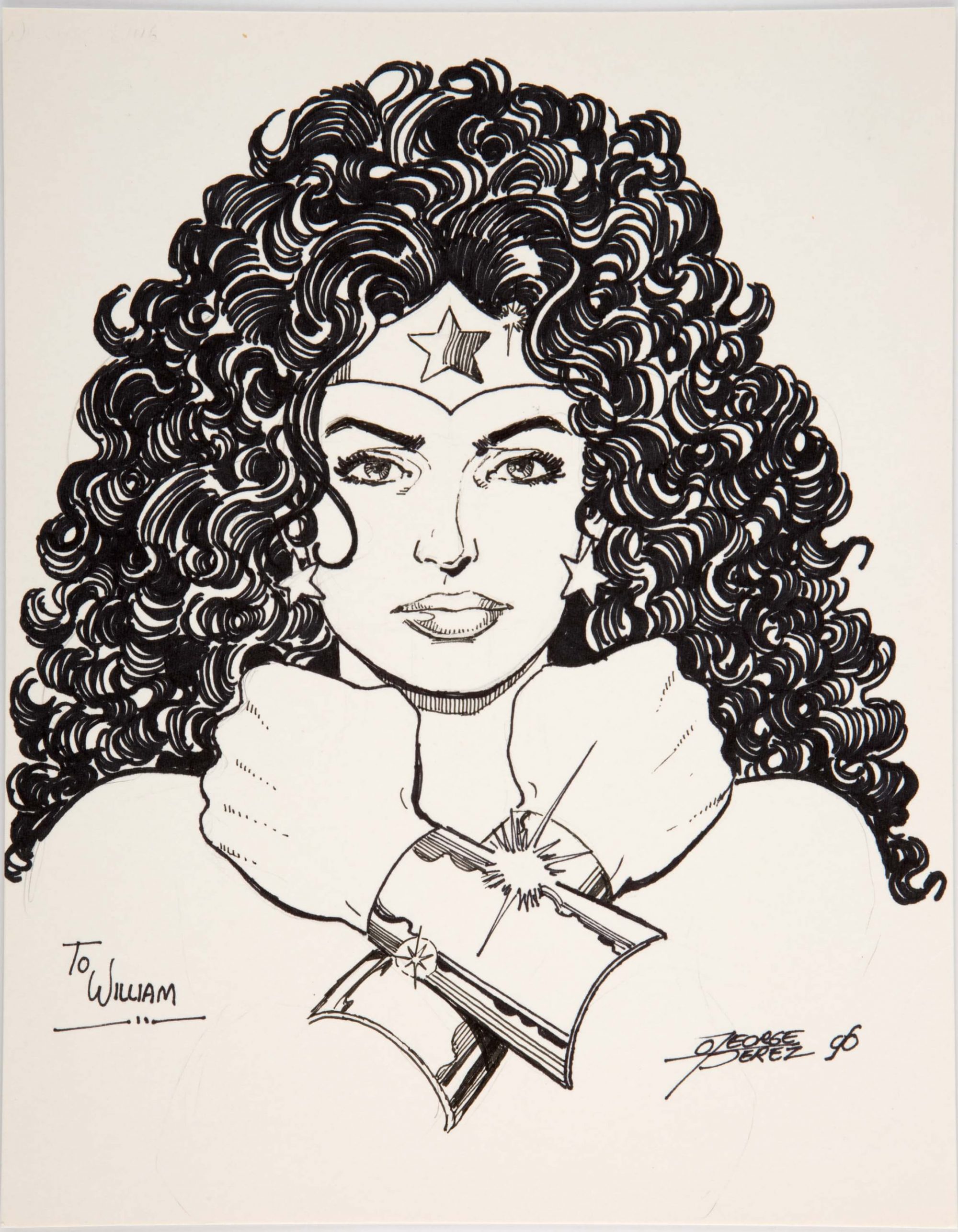 2000x2572 george perez wonder woman drawing dangerous universe - George Perez Drawing