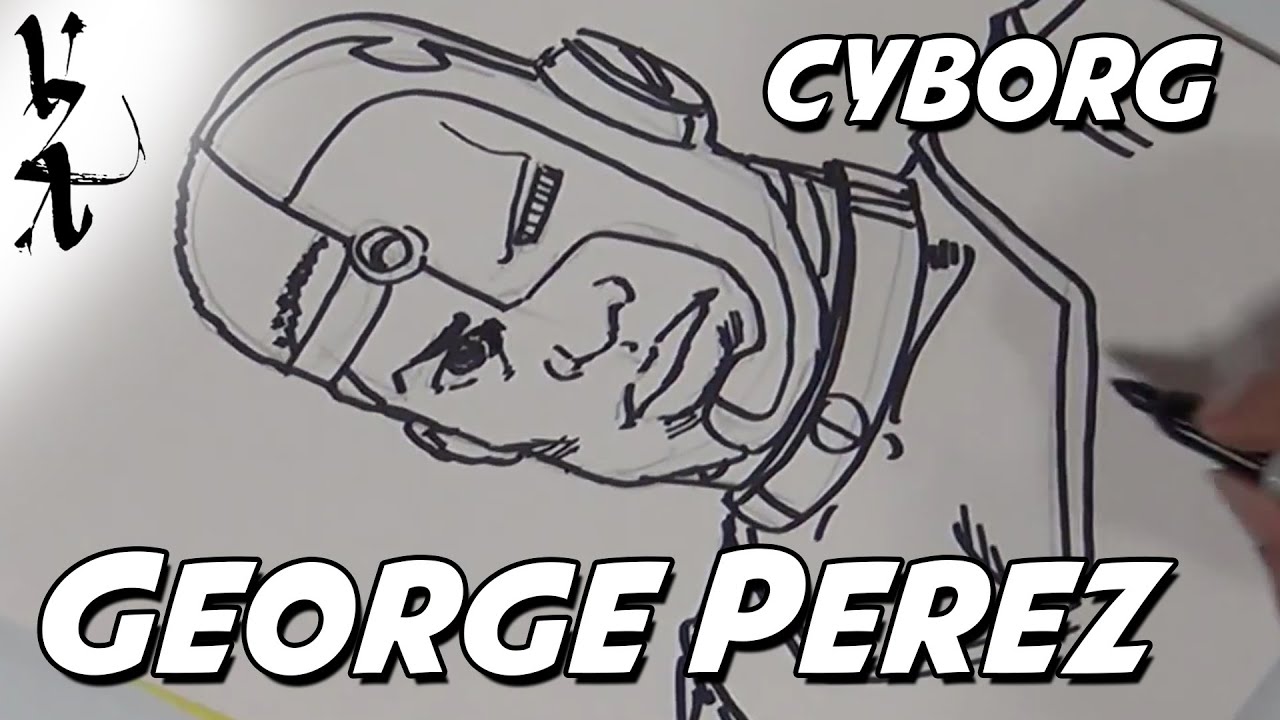 1280x720 George Perez Drawing Cyborg - George Perez Drawing
