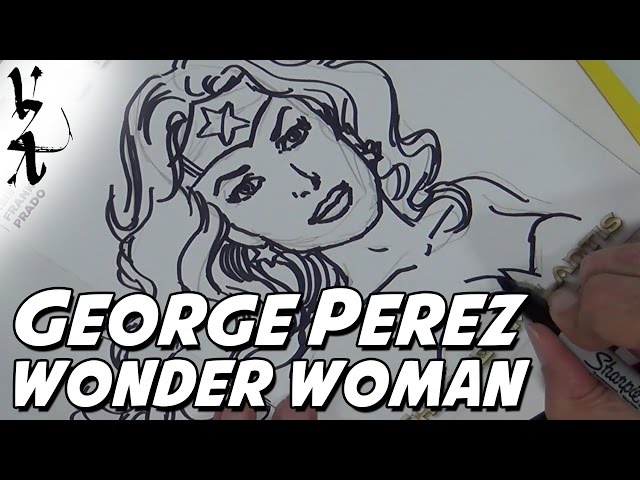 640x480 George Perez Drawing Wonder Woman - George Perez Drawing