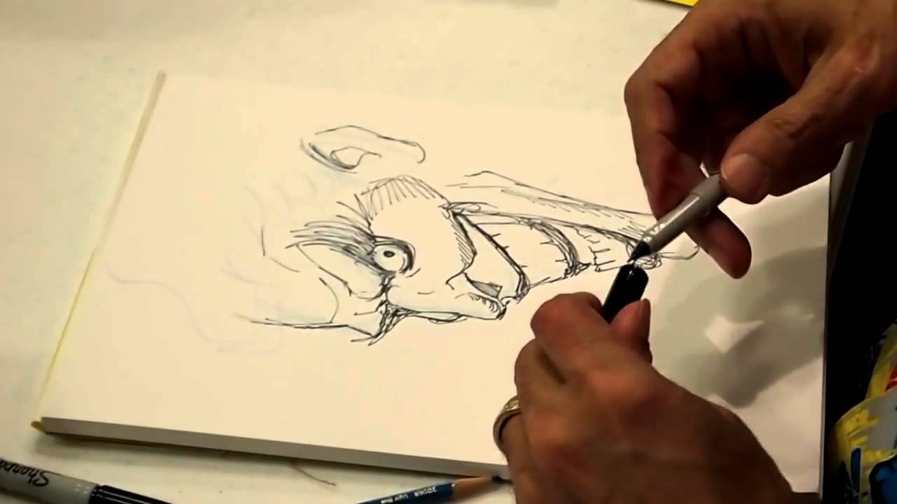 1280x720 Joker Quick Sketch - George Perez Drawing