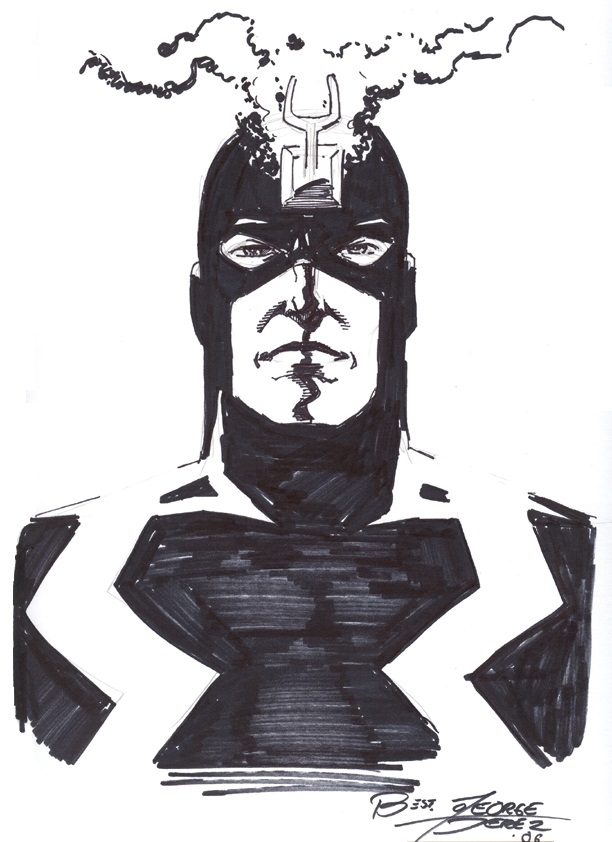 612x842 Marvel Comics Of The Black Bolt - George Perez Drawing