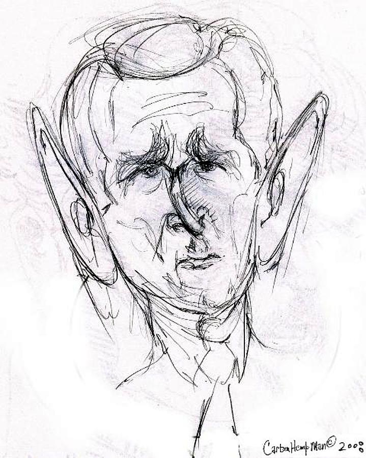 719x900 george w bush drawing - George W Bush Drawing