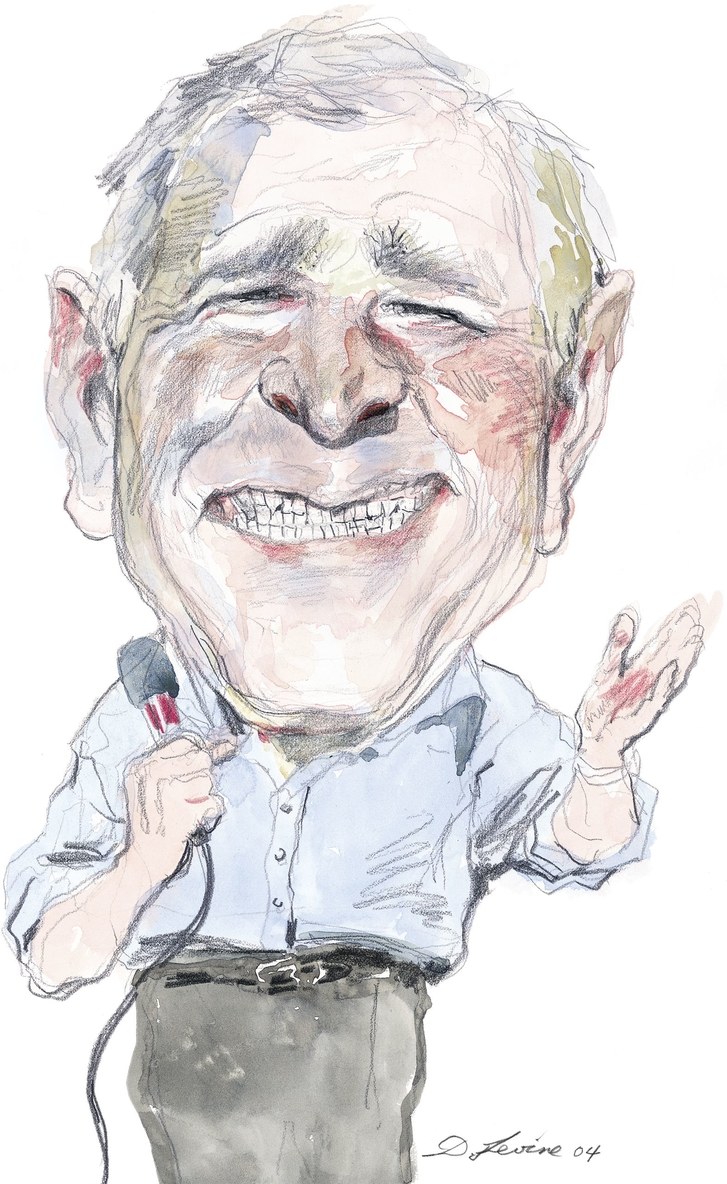 727x1184 how george w bush reinvented himself the new yorker - George W Bush Drawing