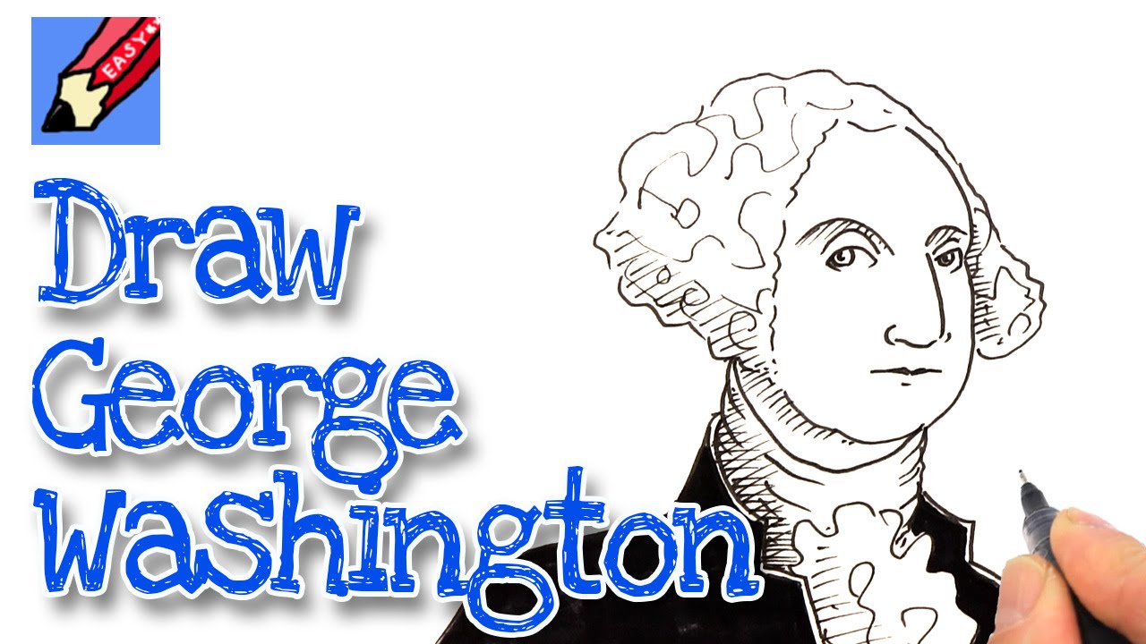 1280x720 how to draw george washington - George Washington Cartoon Drawing