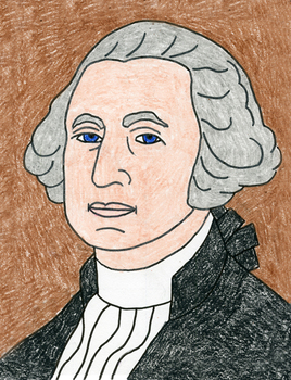 268x350 draw george washington - George Washington Cartoon Drawing