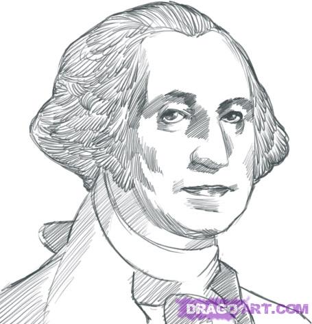 455x472 pencil drawing of george washington - George Washington Drawing