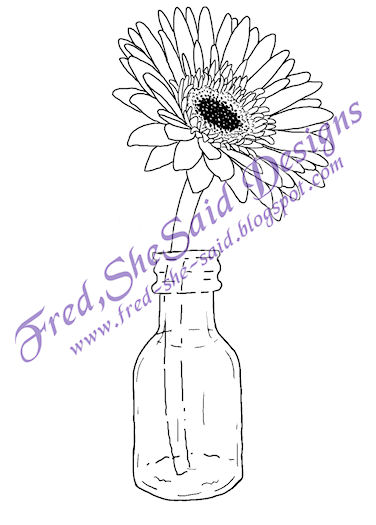 376x525 Gerber Daisy Drawing - Gerber Daisy Drawing