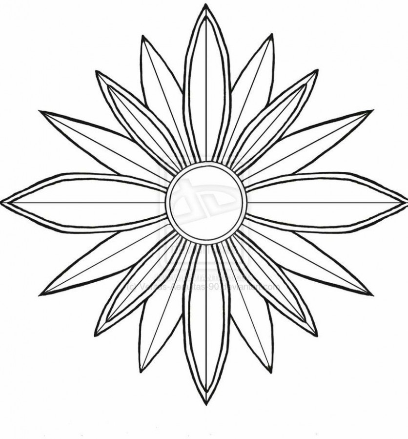 836x899 simple gerbera daisy drawing google search ink cotton - Gerber Daisy Drawing