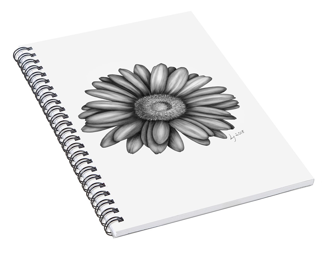 1287x1000 Gerbera Daisy Spiral Notebook For Sale - Gerbera Daisy Drawing