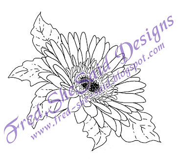 364x324 Corner Gerbera Daisy Digi - Gerbera Daisy Drawing