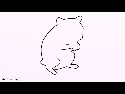 480x360 E How To Draw Gerbil Easy For Beginners Step - Gerbil Drawing