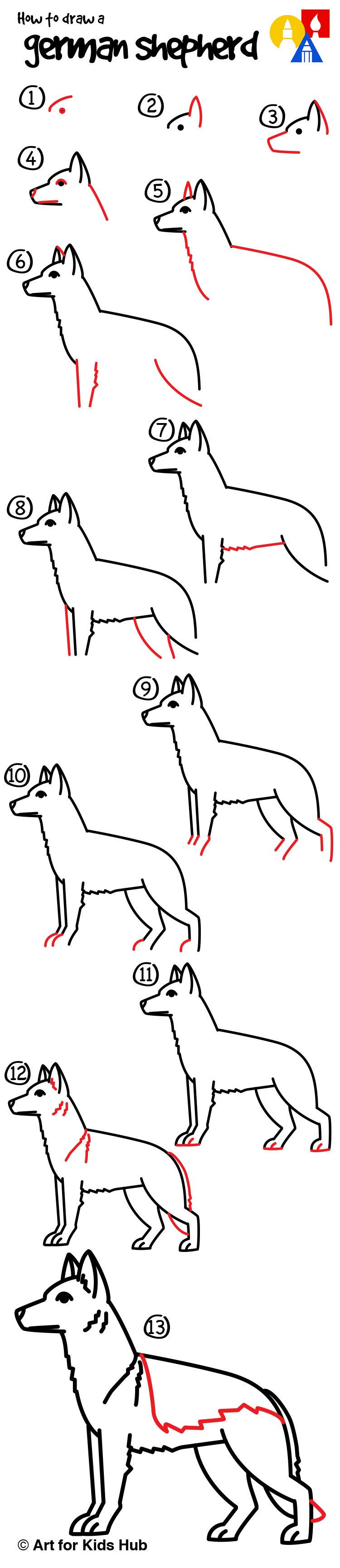 750x3458 How To Draw A Easy Wolf Face How To Draw A German Shepherd Art - German Shepherd Easy Face Drawing