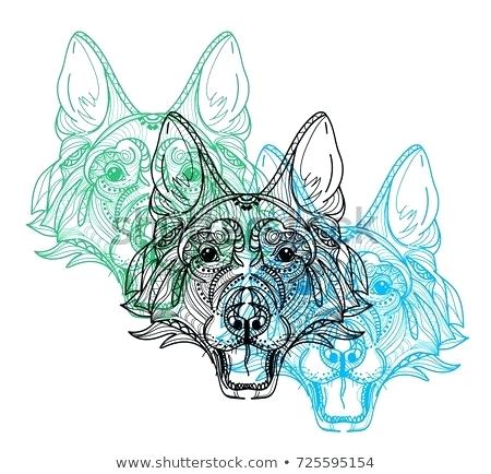450x434 Head Dog Shepherd Drawing - German Shepherd Face Drawing