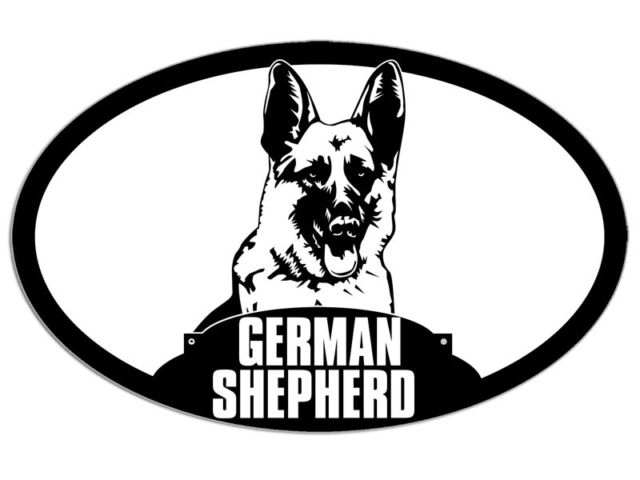 640x480 inch oval german shepherd face sticker decal dog breed puppy - German Shepherd Face Drawing