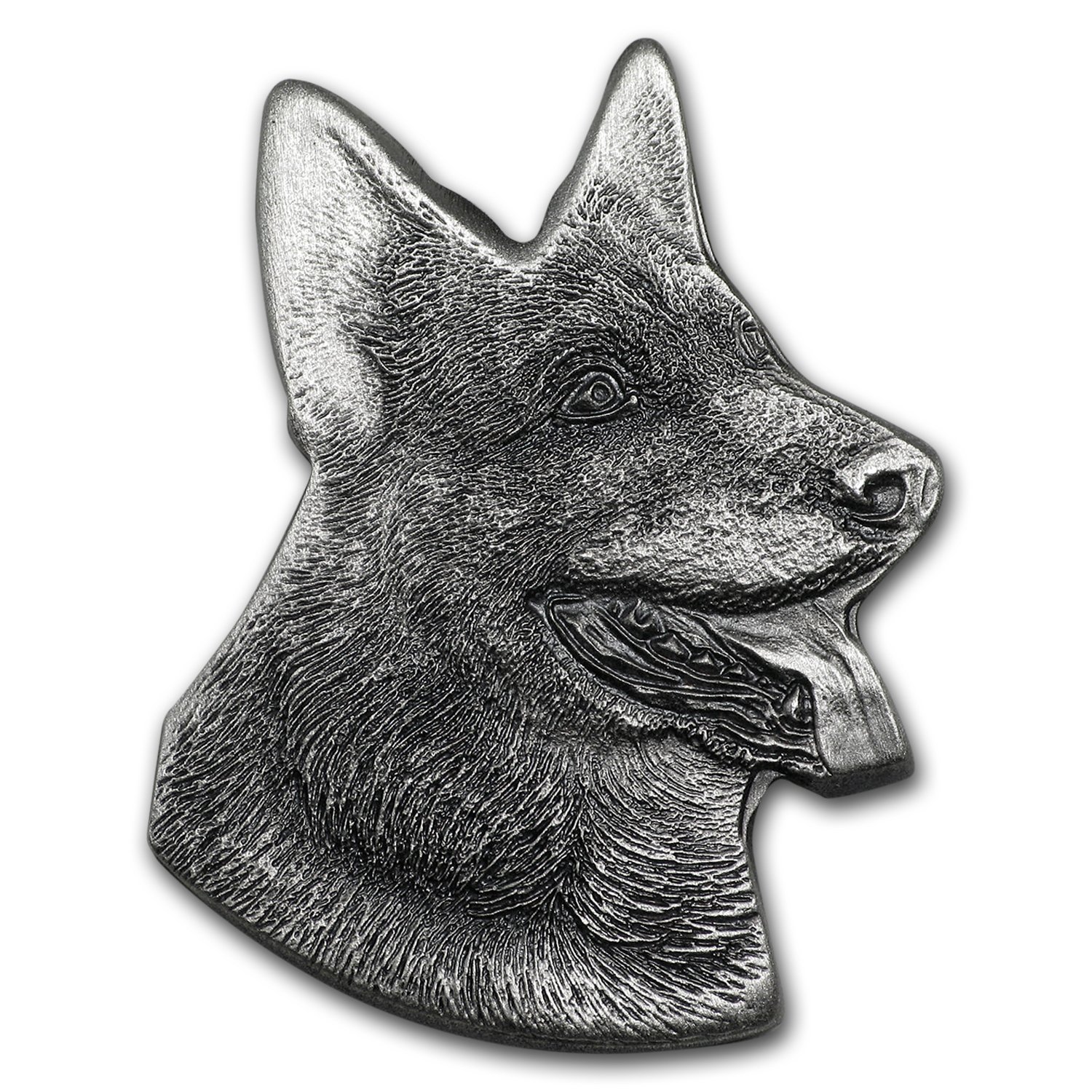 1500x1500 Ch Niue Grams Silver German Shepherd Dog Head Shape Silver - German Shepherd Head Drawing