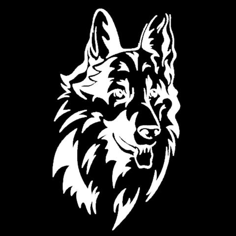 480x480 long haired german shepherd car sticker the top dog deals - German Shepherd Head Drawing