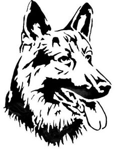 231x300 stencils crafts templates scrapbooking german shepherd head - German Shepherd Head Drawing