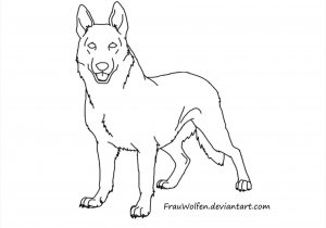 300x210 How To Draw A Easy German Shepherd How To Draw A Dog Draw Easy - German Shepherd Puppy Drawing