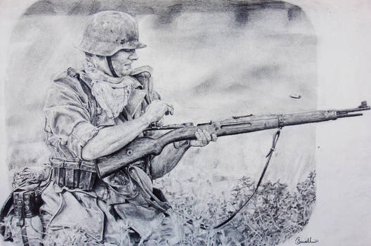 528x350 German Soldier - German Soldier Drawing